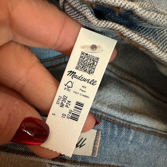 Madewell The Perfect Vintage Wide-Leg Crop Jean Altoona Light Wash NWT (24P) - Picture 7 of 10